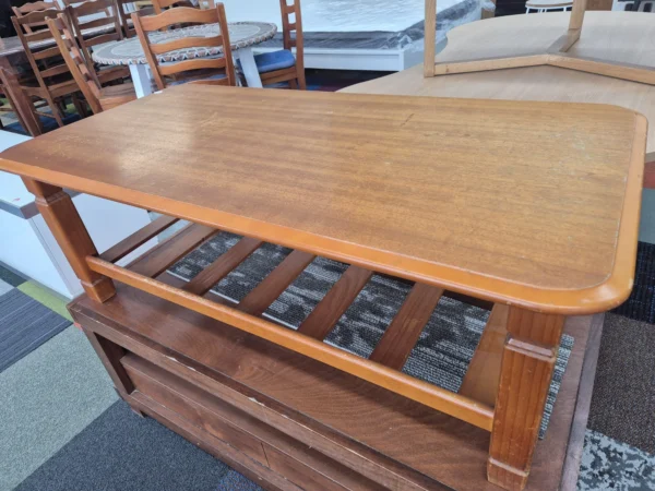 solid wooden coffee table