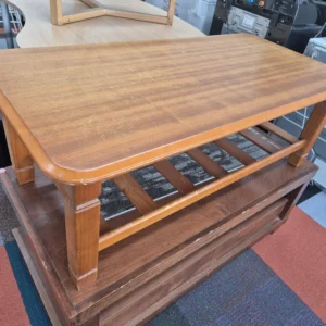 wooden coffee table