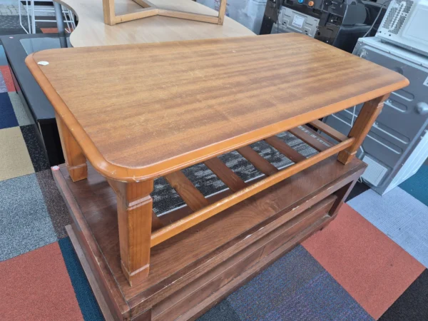 wooden coffee table