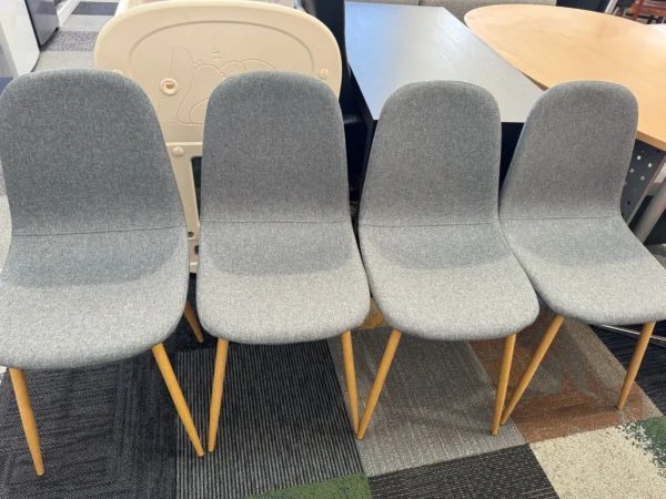 set of 4 brand-new fabric chairs