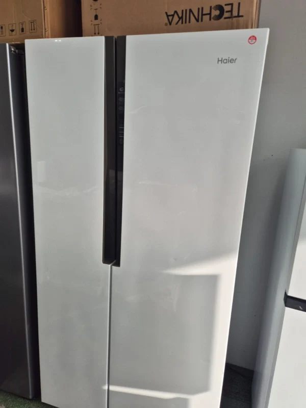 Haier White Side-by-Side Fridge 555L