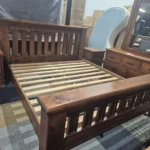 King Size Solid Wood Bed Set – Used Like New