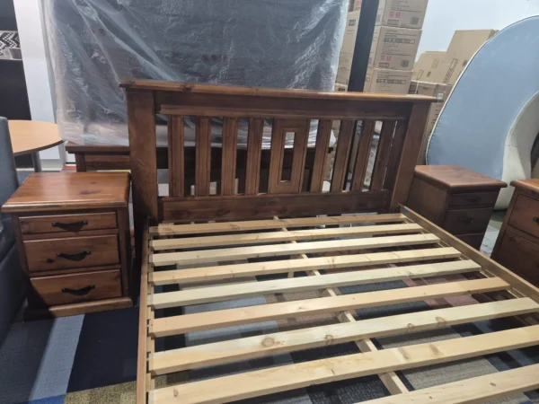 King Size Solid Wood Bed like new