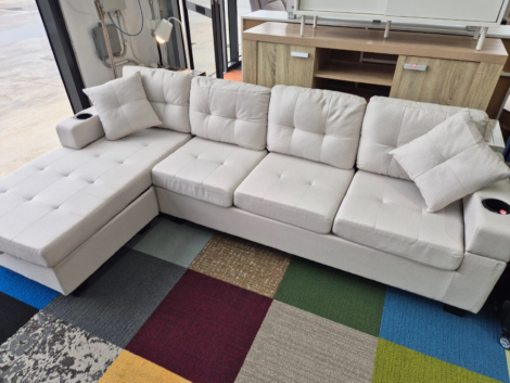 Brand New Beige L Shape Sofa 5 seater