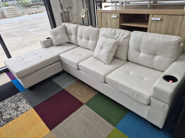 Brand New Beige L Shape Sofa