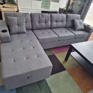 Brand New Grey L Shape Sofa 5 Seater with Chaise