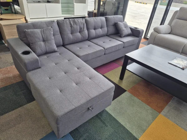 Brand New Grey L Shape Sofa 5 Seater
