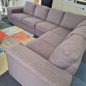 L Shaped Brown Sofa