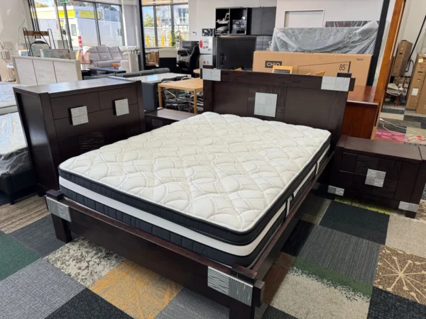 Queen Bed Set with Mattress used like new