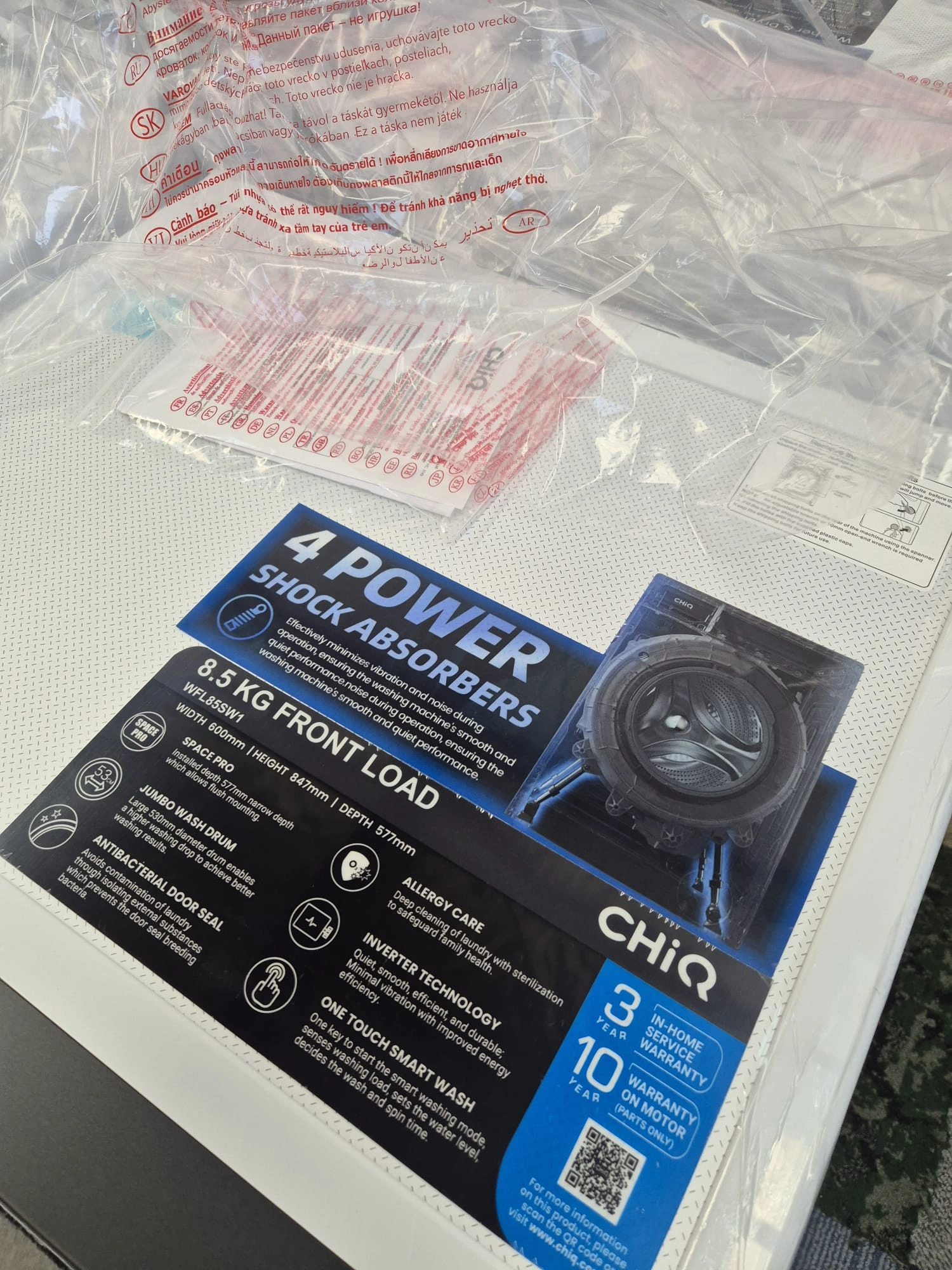 Brand New CHiQ 8.5kg Washing Machine - full option