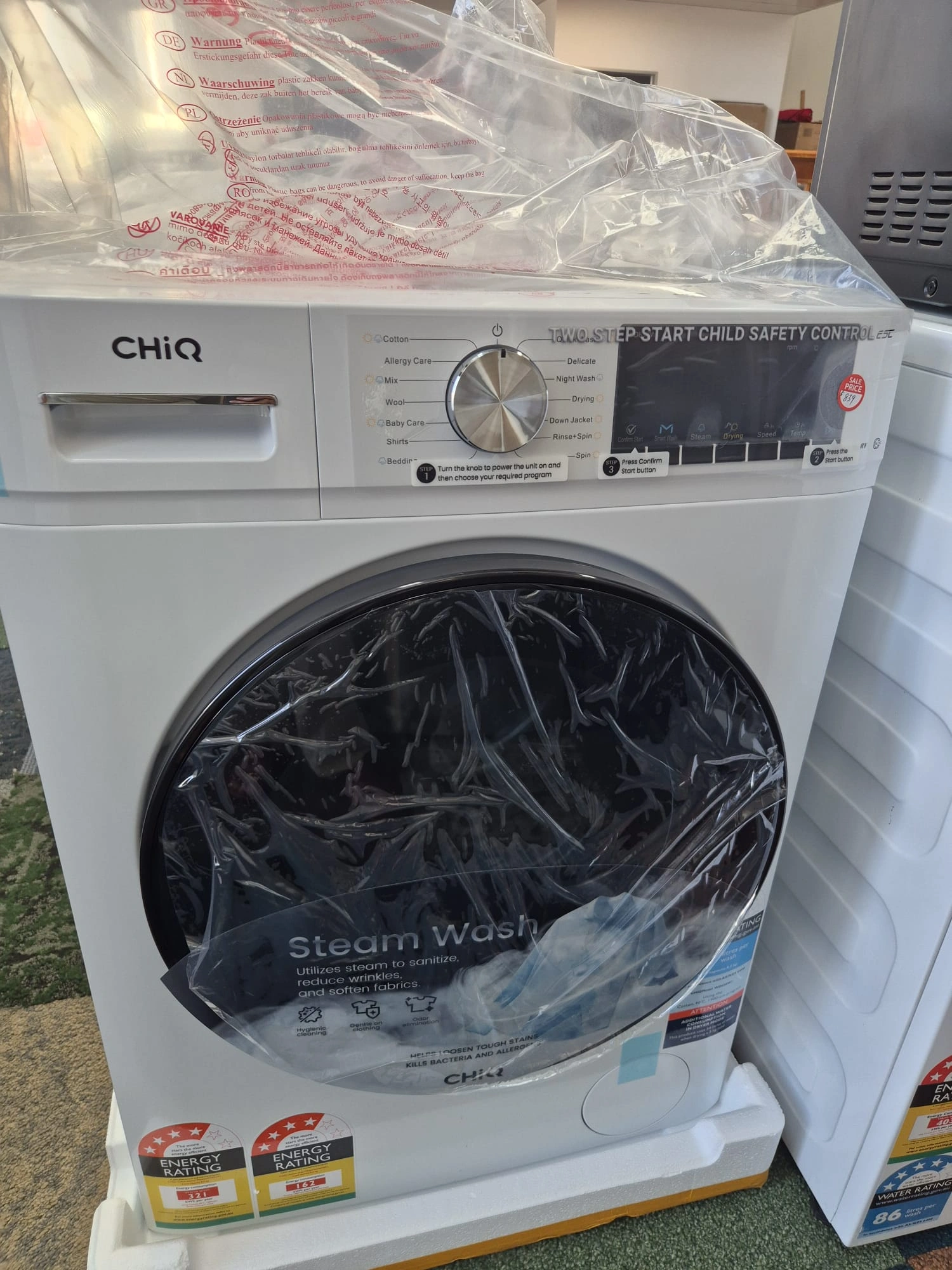 Brand New CHiQ Washer Dryer Combo 8.5kg / 5kg