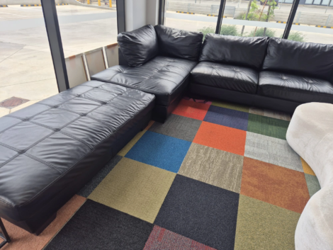 L Shape Sofa with Ottoman – Used Like New
