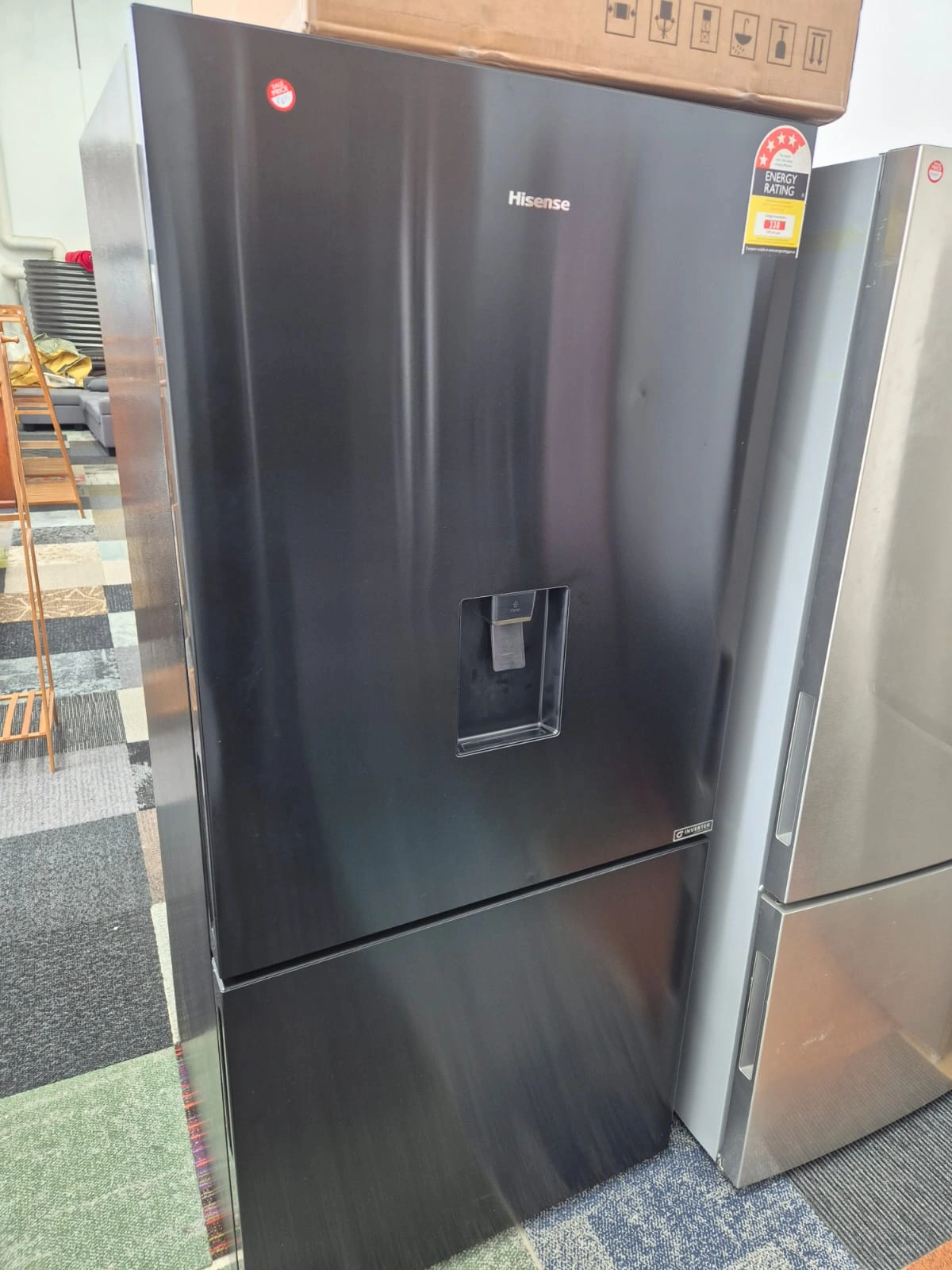Hisense 482L Black Refrigerator - Used Like New Condition