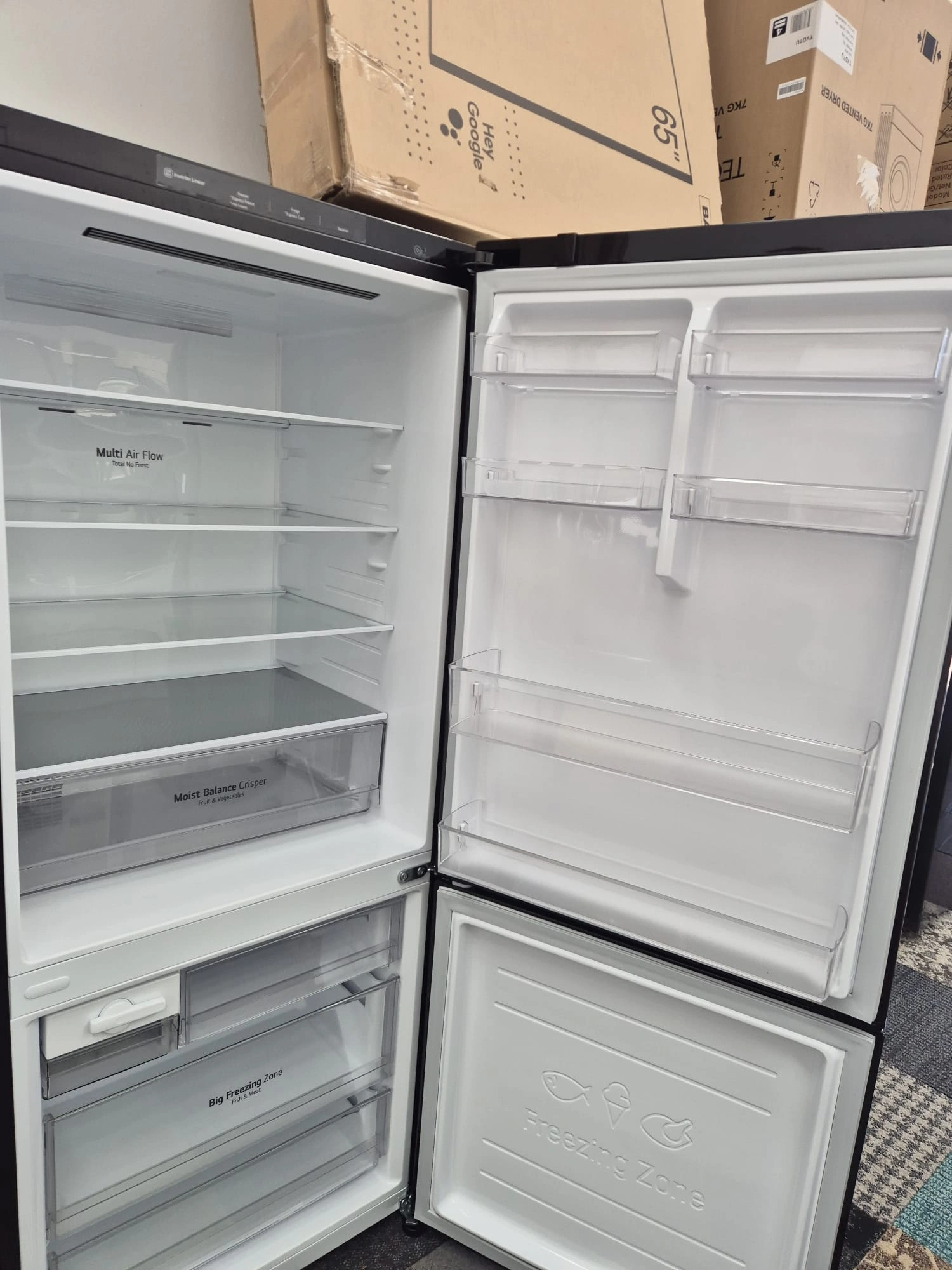 LG 420L Black Refrigerator - Used Like New