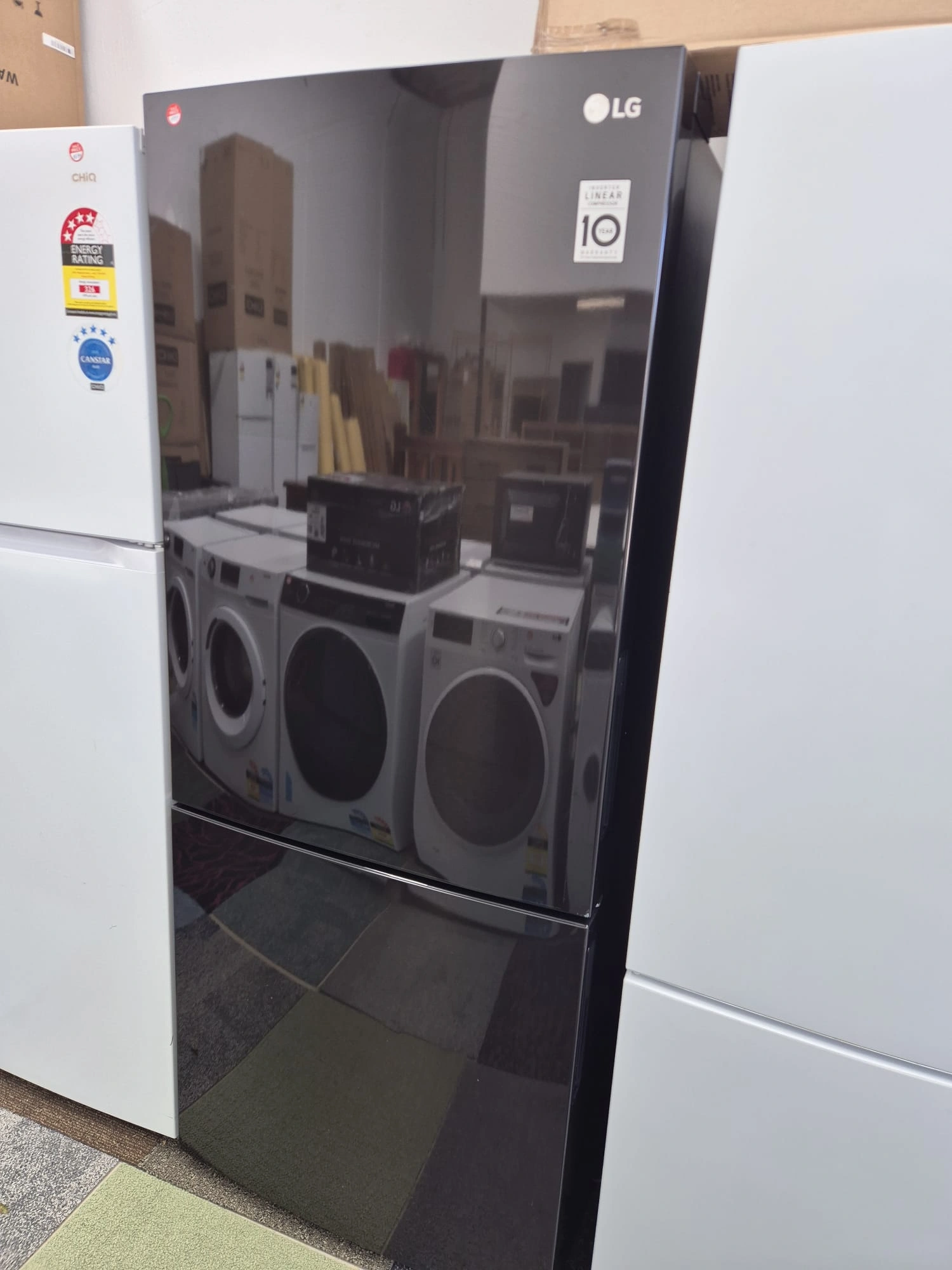 LG 420L Black Refrigerator - Used Like New Condition