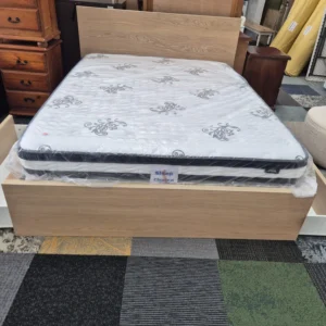 Queen Bed Like New with New Mattress Complete Deal