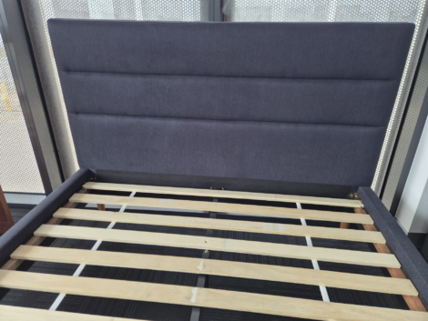 Double Fabric Bed Used Like New and New 34cm Mattress