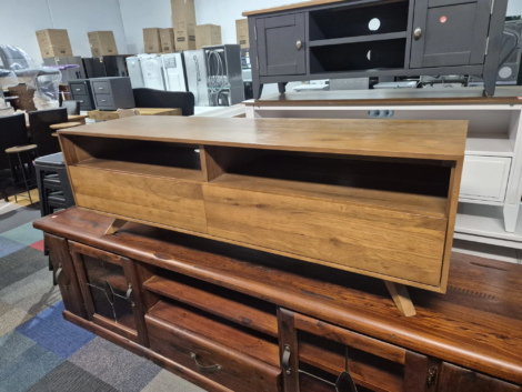 Solid Wooden TV Unit Durable and Stylish Like New