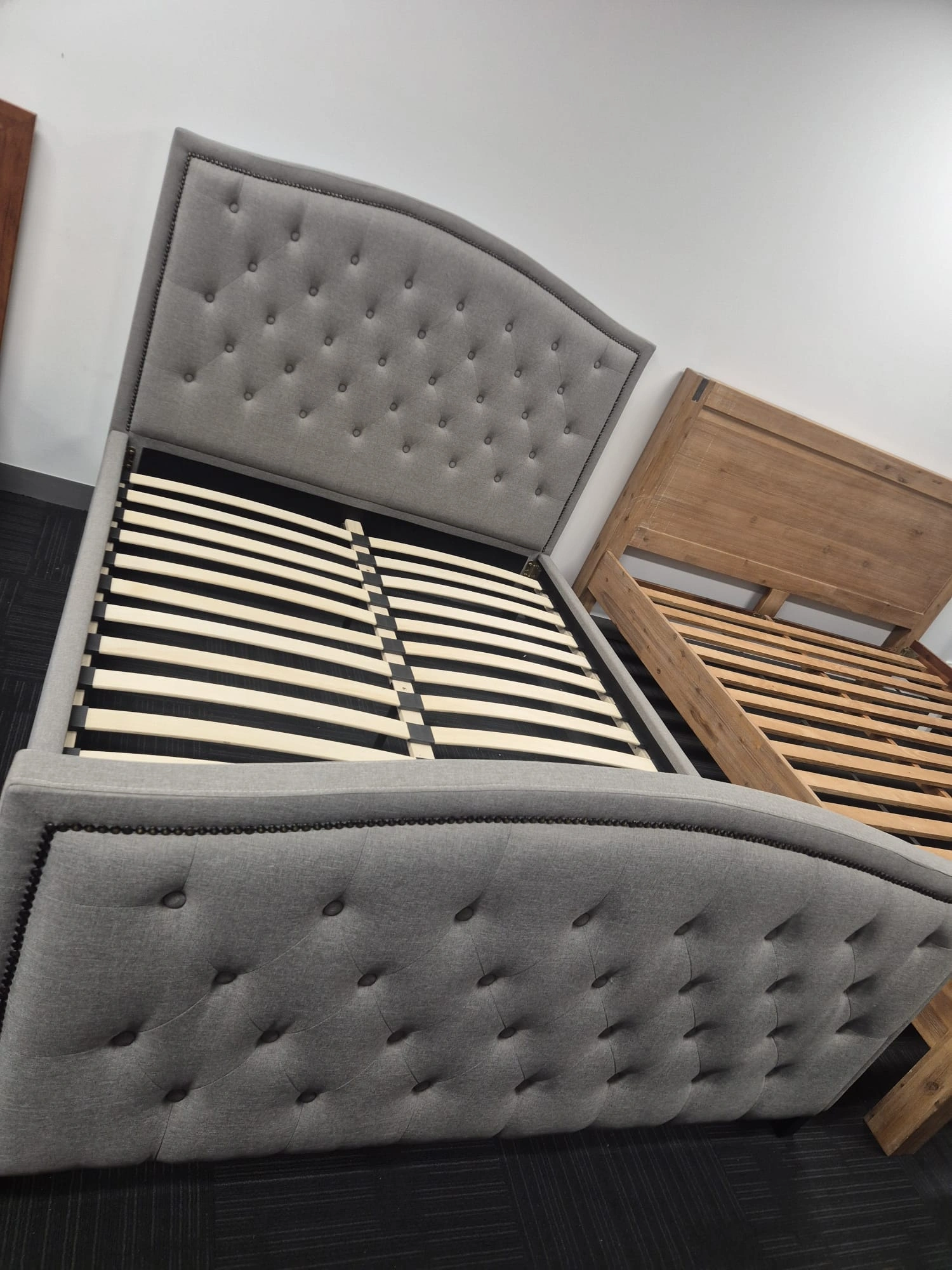 Grey Queen Bed Used Like New