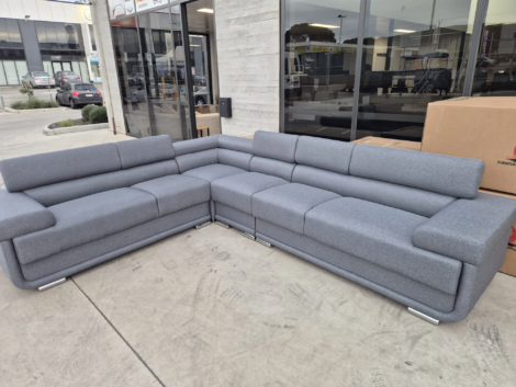 Special Promotion Premium Grey L-Shape Sofa Adjustable Length