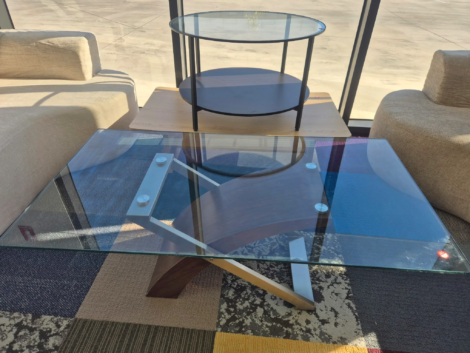 Stylish Glass Coffee Table Used Like New