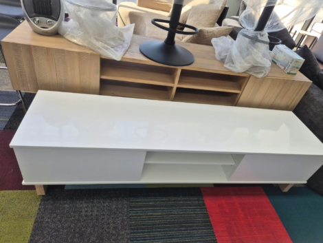 White TV Unit - Used Like New