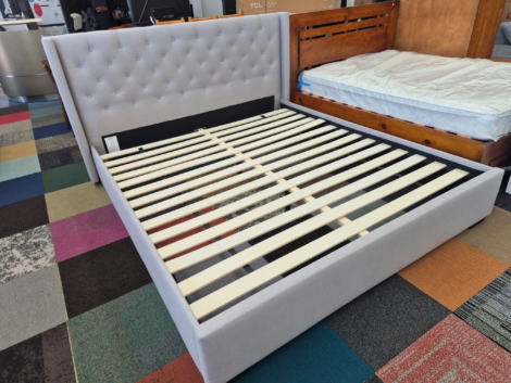 King Size Fabric Bed Like New